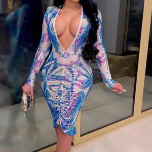 Beautiful sequins dress, Never worn w/tags. Posh by V.